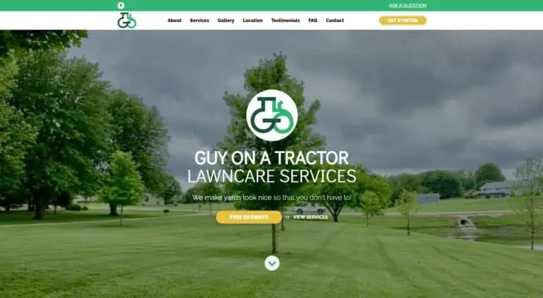 Guy on a Tractor Wamego Kansas, local web design