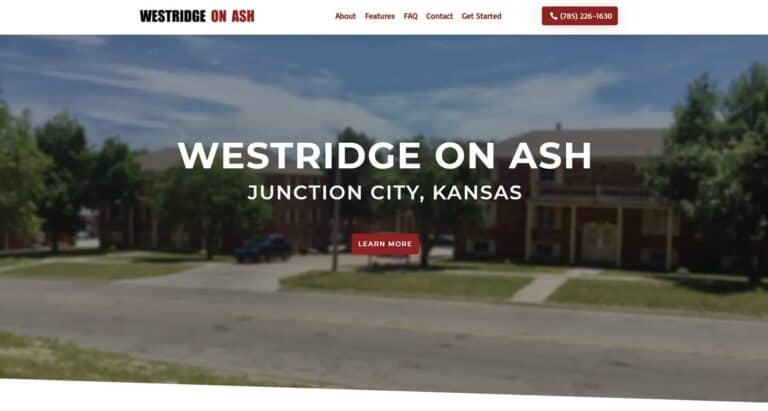 Web Design for Westridge on Ash in Junction City