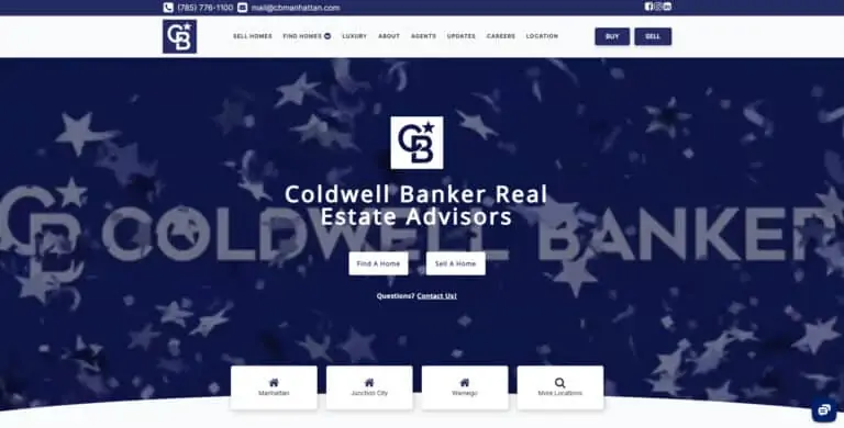 Website Design for Coldwell Banker Real Estate Advisors of Manhattan KS