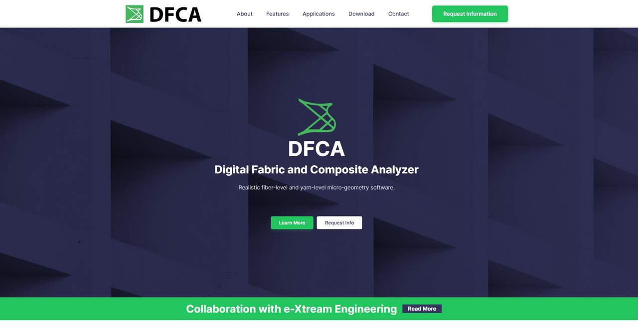 Digital Fabric and Composite Analyzer's (DFCA) New Website