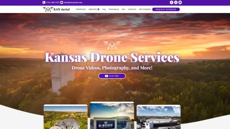 KAN Aerial - Kansas Drone Services web design