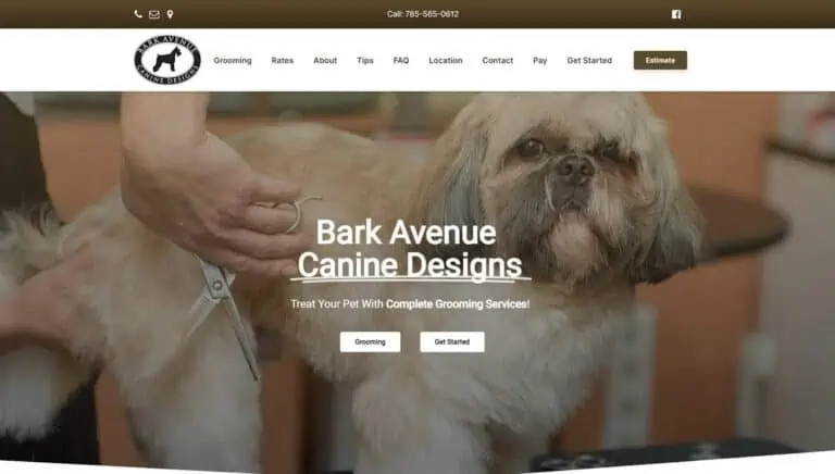 Bark Avenue Canine Design - Web Design Portfolio