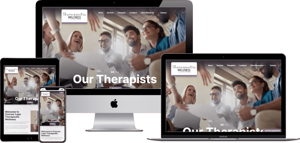 Our therapists website design.