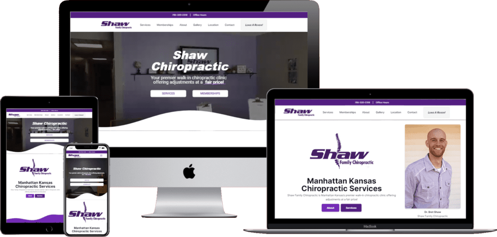 Shaw chiropractic website design.