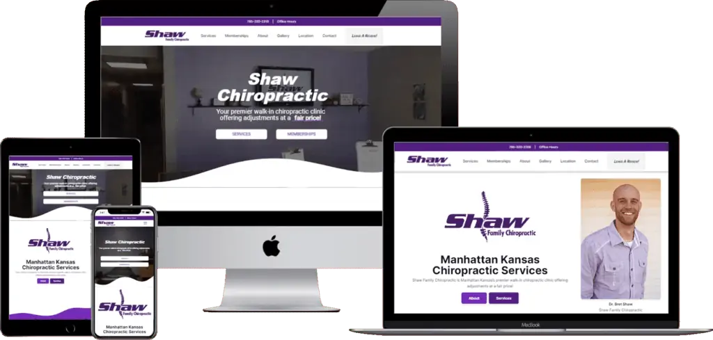 Shaw chiropractic website design.