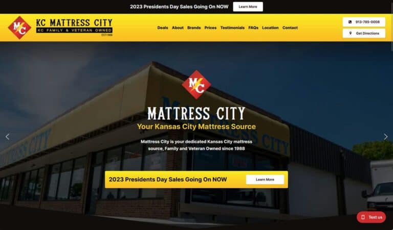 A website for mattress city.