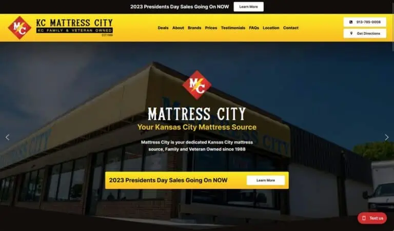 A website for mattress city.