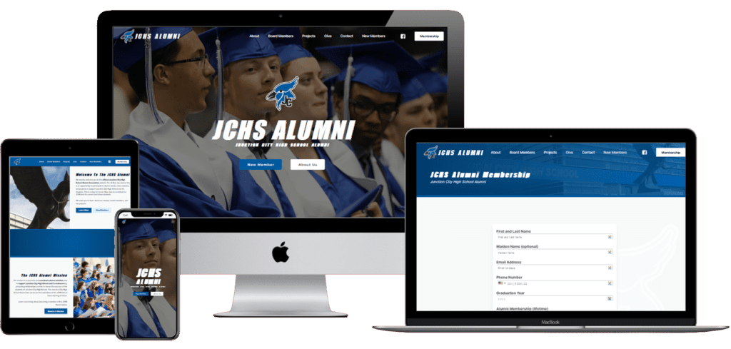 Jas alumni website design.